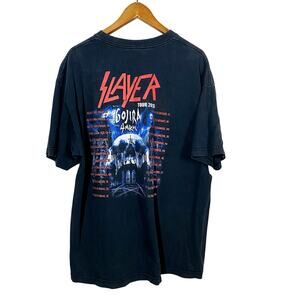 Slayer Tour 2013 Original Merch Tee Short Sleeve Graphic Black - XL